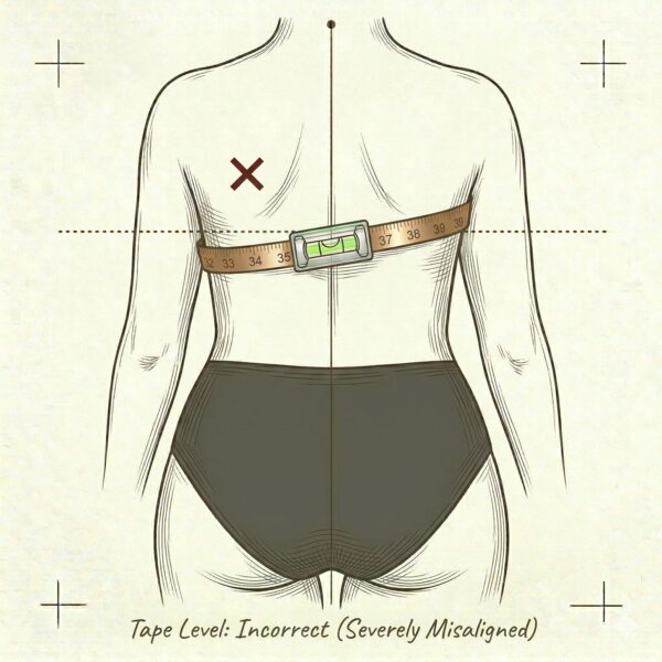 Tape not level — tilted