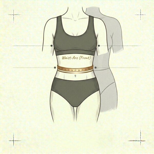How to measure: Front Waist Arc